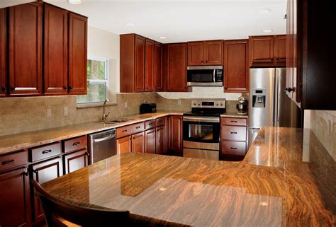 cherry wood cabinets with stainless steel appliances|cherry kitchen cabinet pattern.